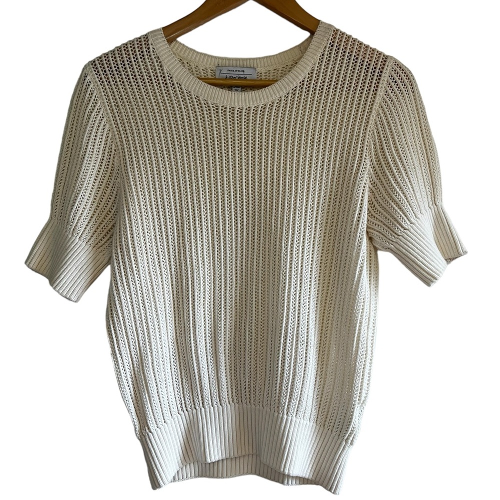 & Other Stories open knit cotton short sleeve sweater size M excellent condition